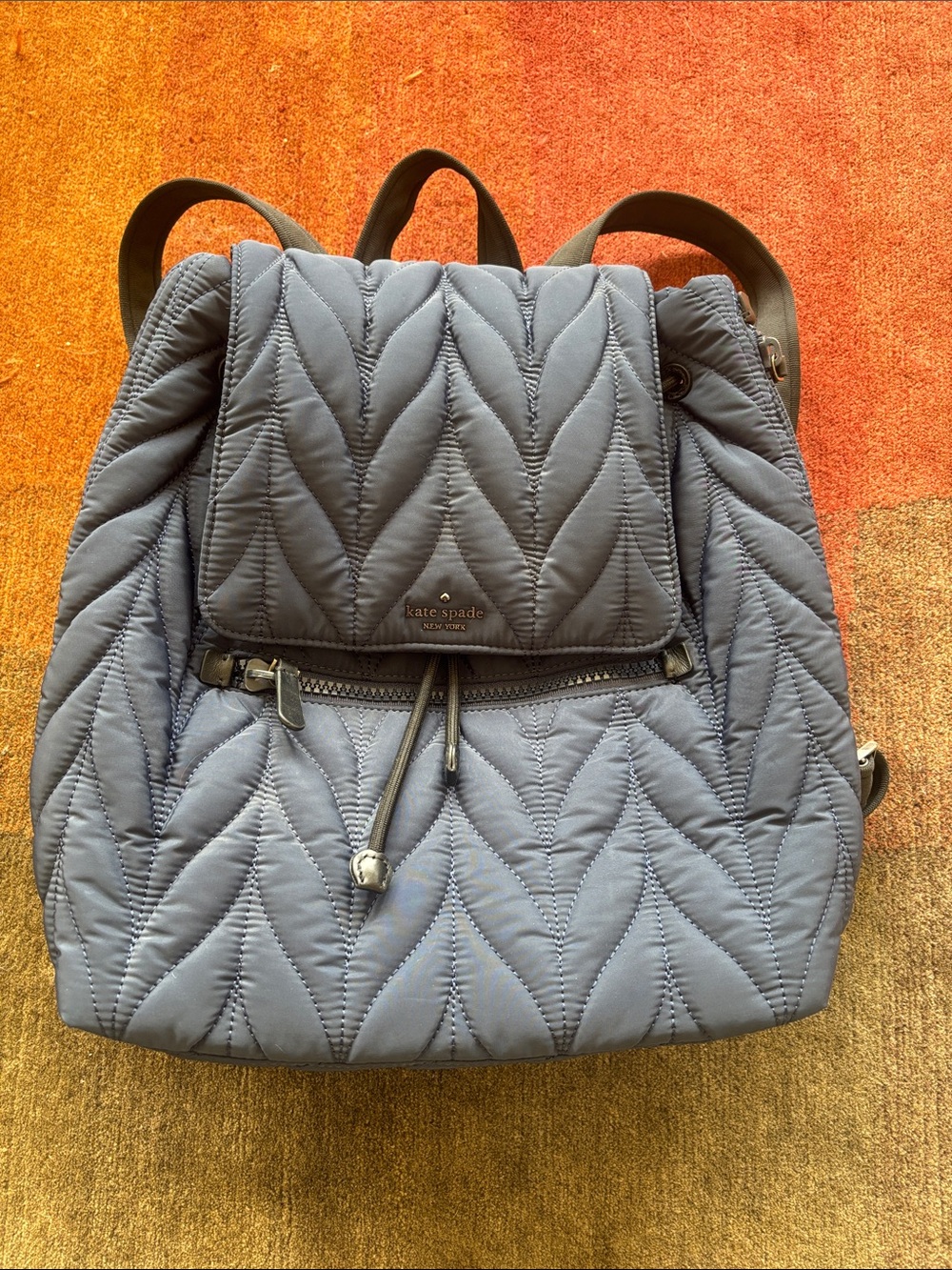 NWOT - Kate Spade 'Ellie' Large Flap Backpack - Navy